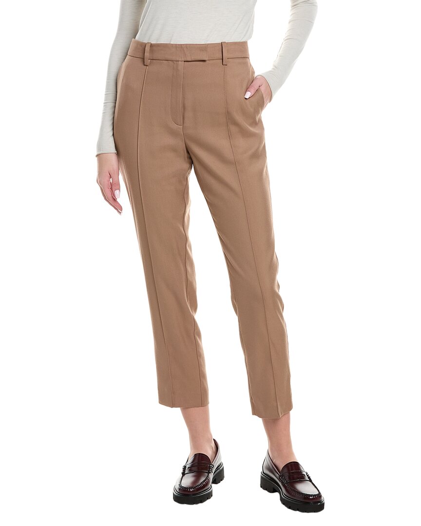 Reiss Wren Slim Leg Trouser In Brown