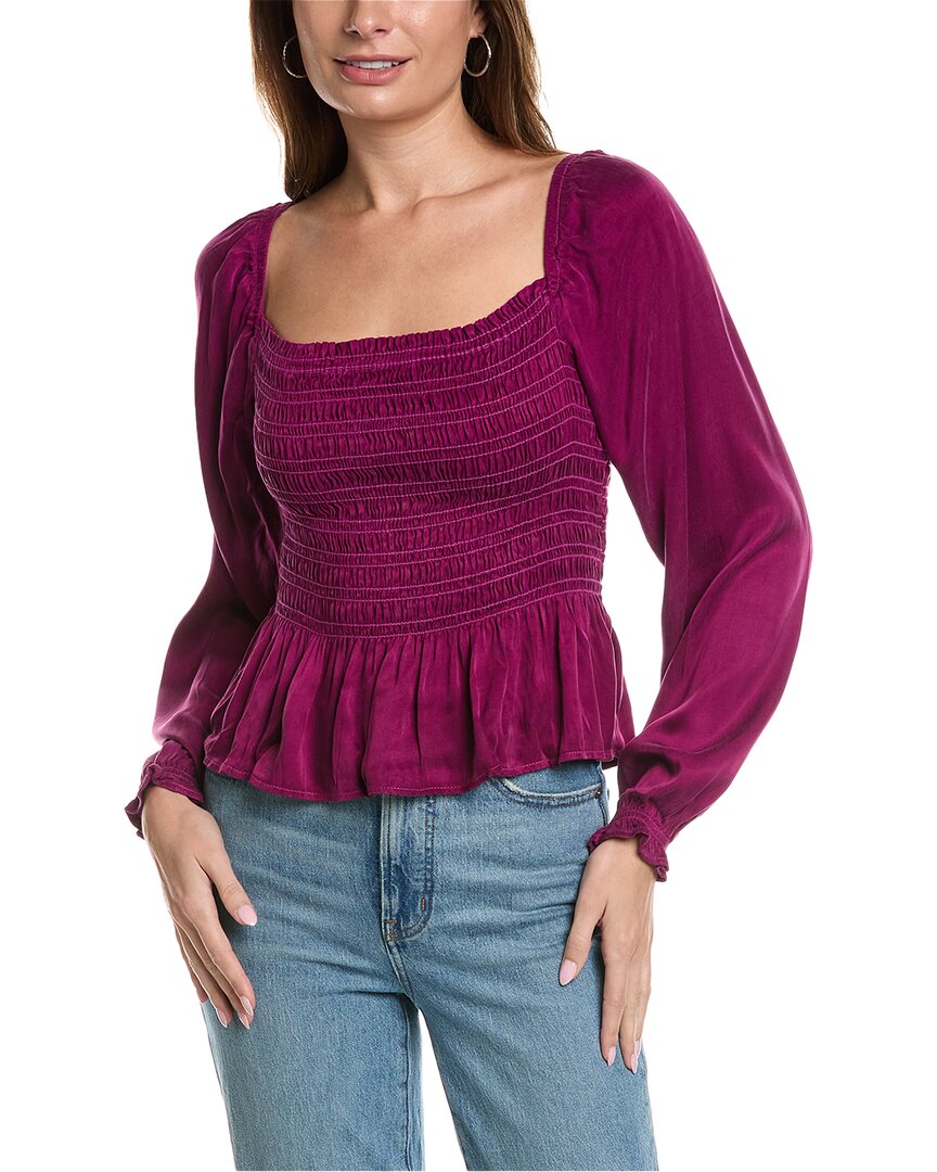 Shop Bella Dahl Smocked Top In Red
