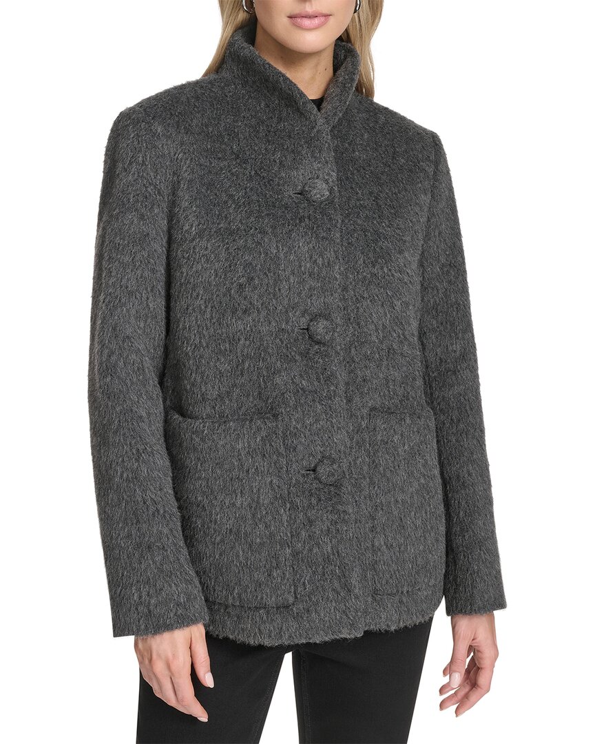 Andrew Marc Wool-blend Piper Jacket In Brown