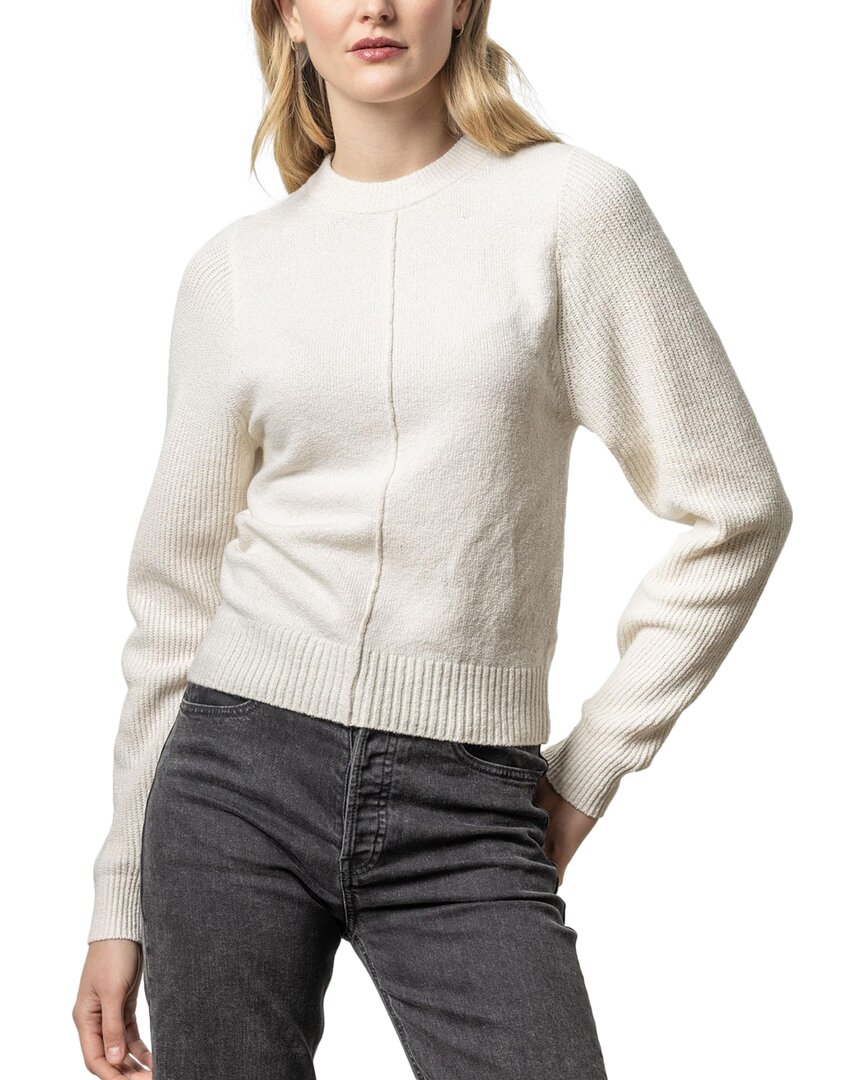 Lilla P Rib Boucle Sweater In White