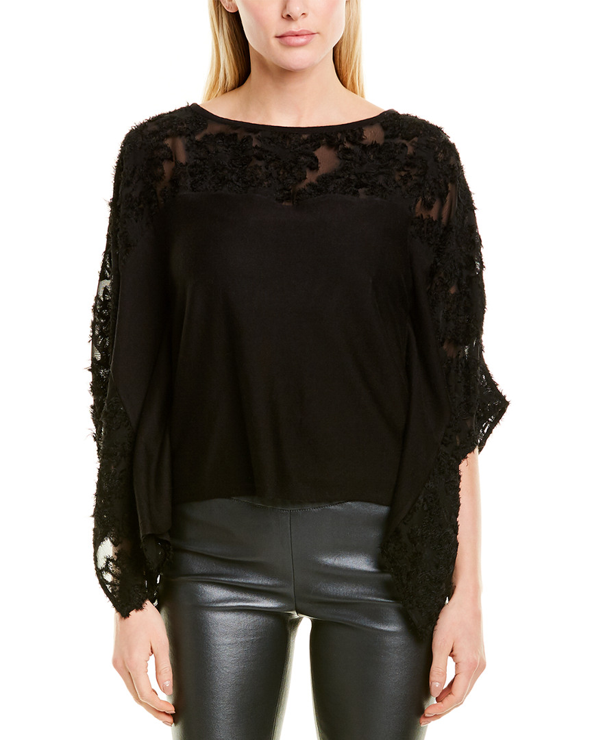 Image of Max & Moi Silk & Cashmere-Blend Poncho Top