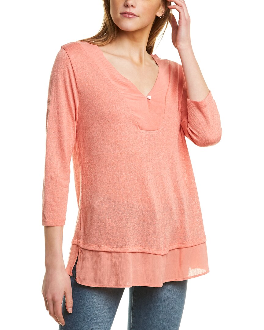 Image of Bobeau Mixed Media Top