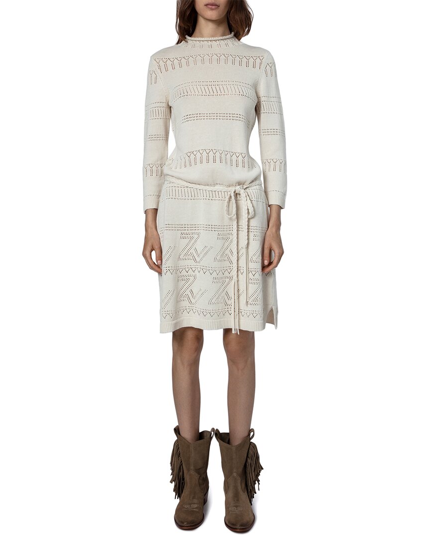 Shop Zadig & Voltaire Cecily Zv Mono Linen-blend Mini Dress