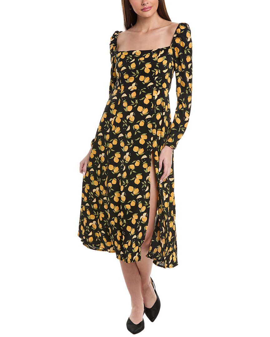Reveriee Midi Dress In Black