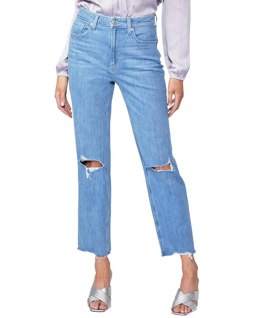 Shop Paige High Rise Noella Straight Radical Destroyed Straight Leg Jean