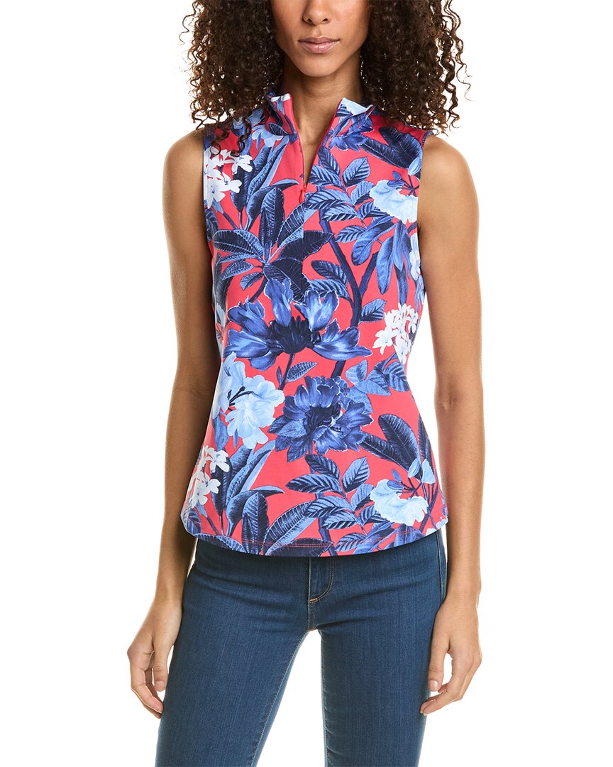 Tommy Bahama Aubrey Faraway Blooms Top In Red