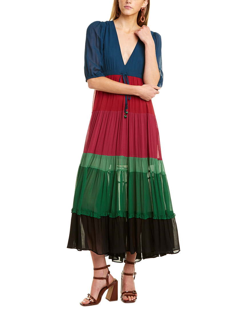 Image of Farm Rio Colorblocked Maxi Dress