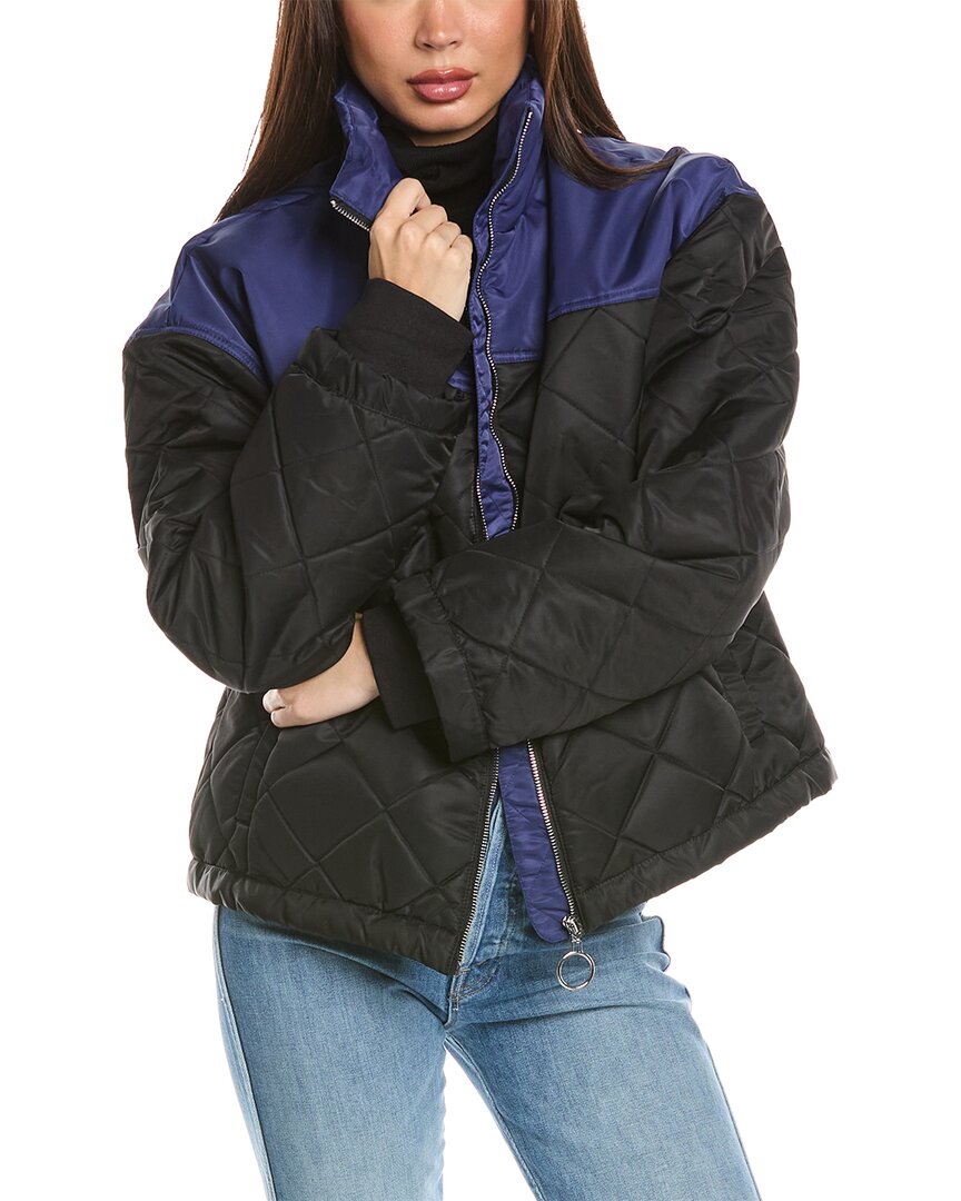 Shop Weworewhat Colorblock Quilted Puffer Jacket In Blue