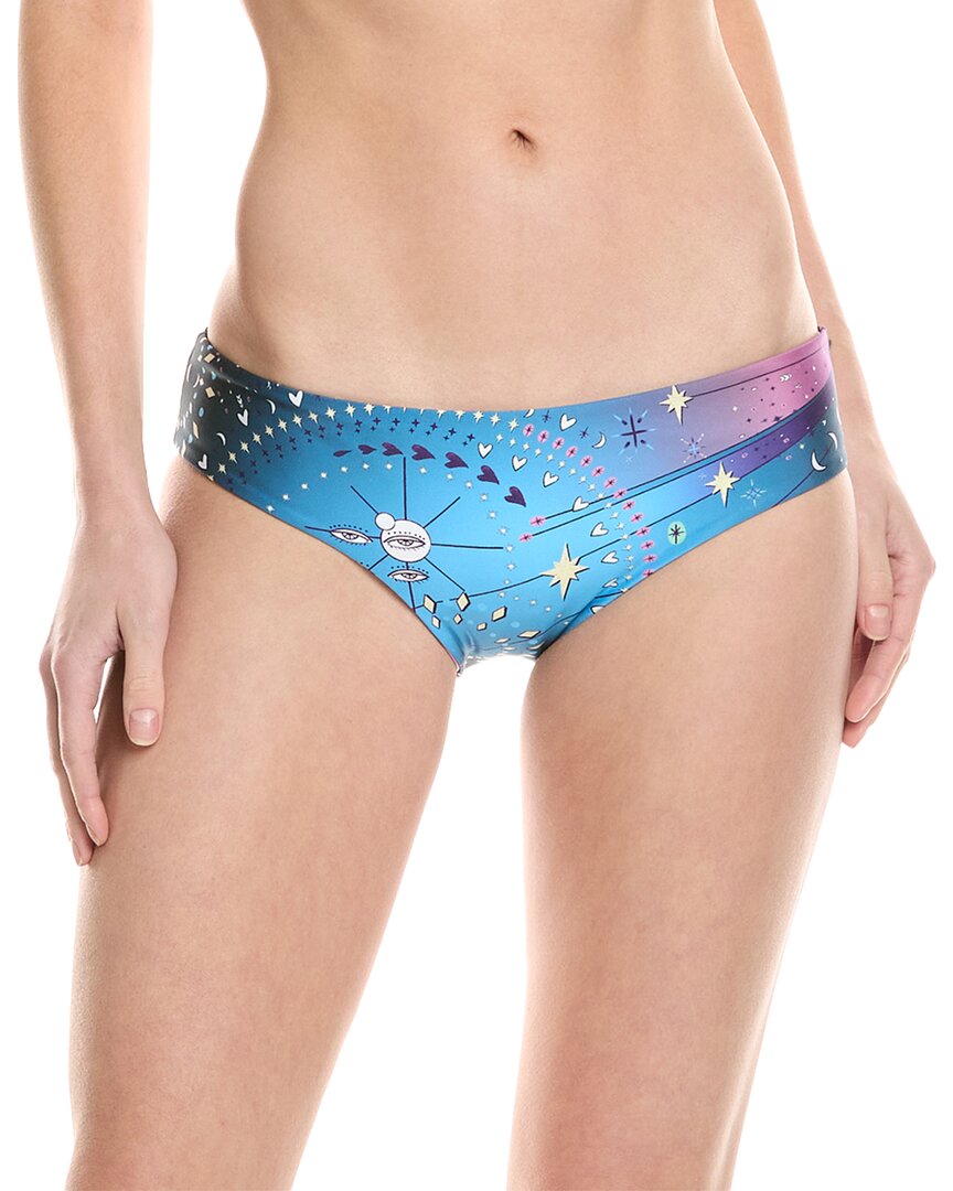 Agua Bendita Zoe Eter Reversible Bikini Bottom In Blue