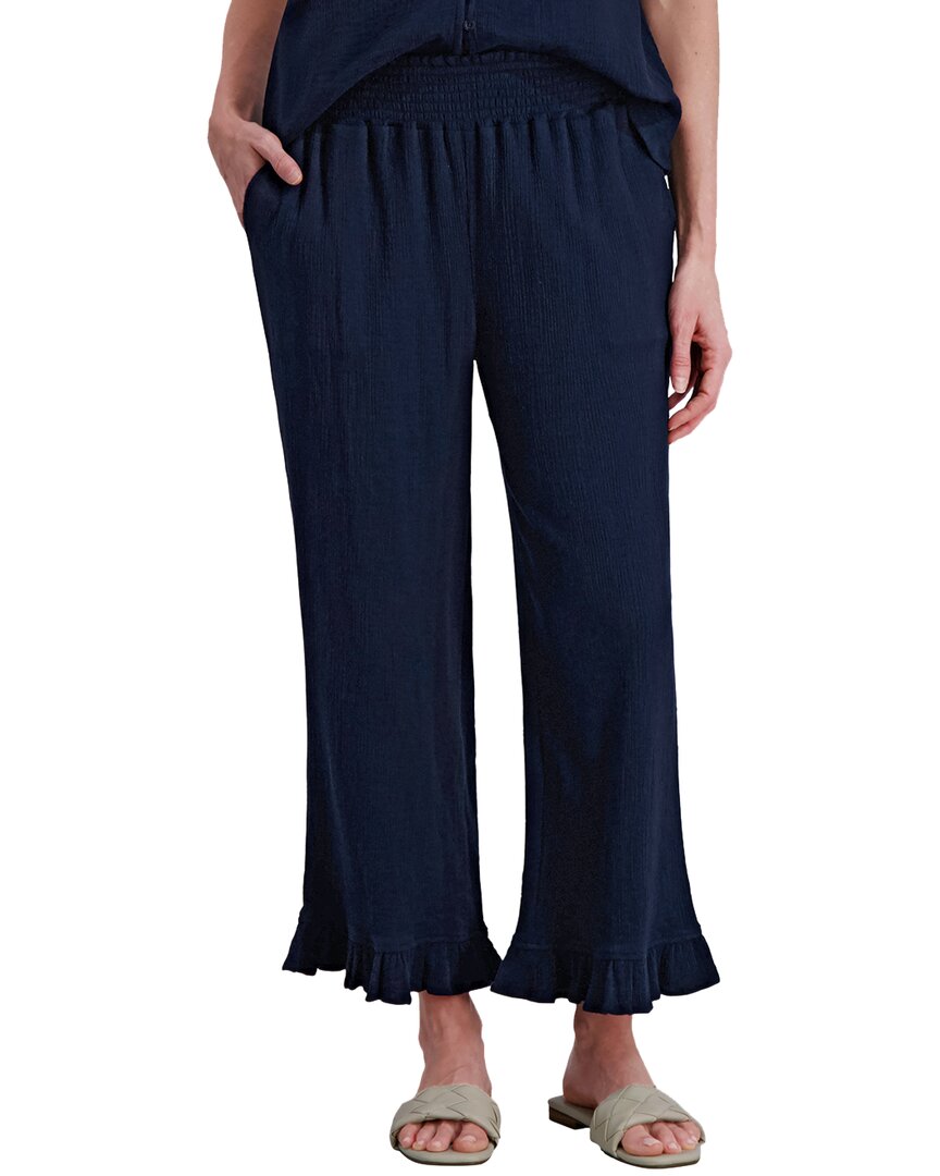 Stella Parker Smocked Waist Ruffle Cropped Pant
