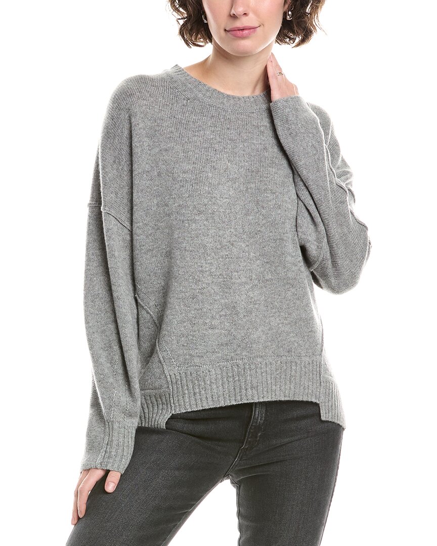 No Name Noname High-low Cashmere Sweater In Gray
