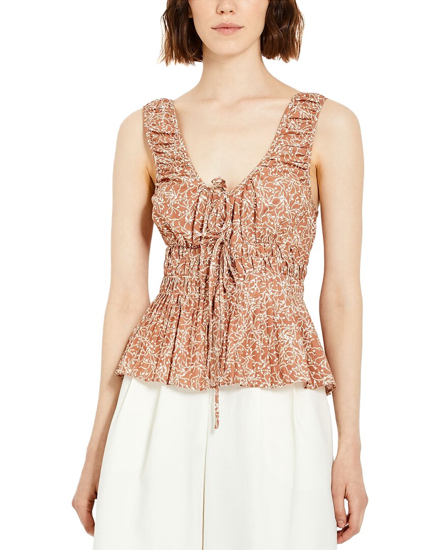 Image of Nicholas Cheryl Silk-Blend Top