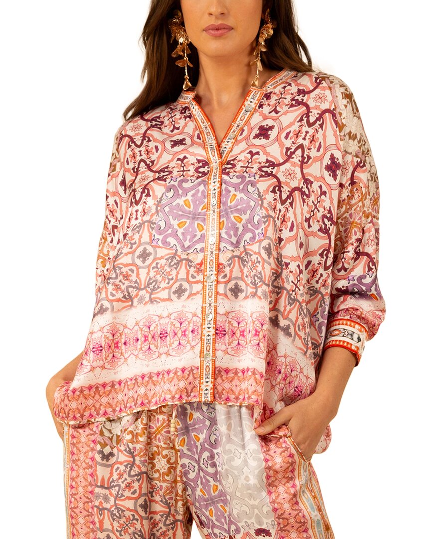 Hale Bob Alayah Silk-blend Blouse