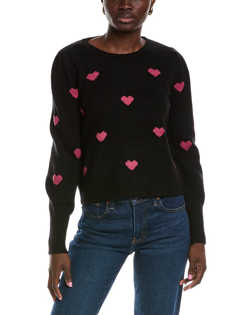 Splendid Adeline Heart Sweater In Gold