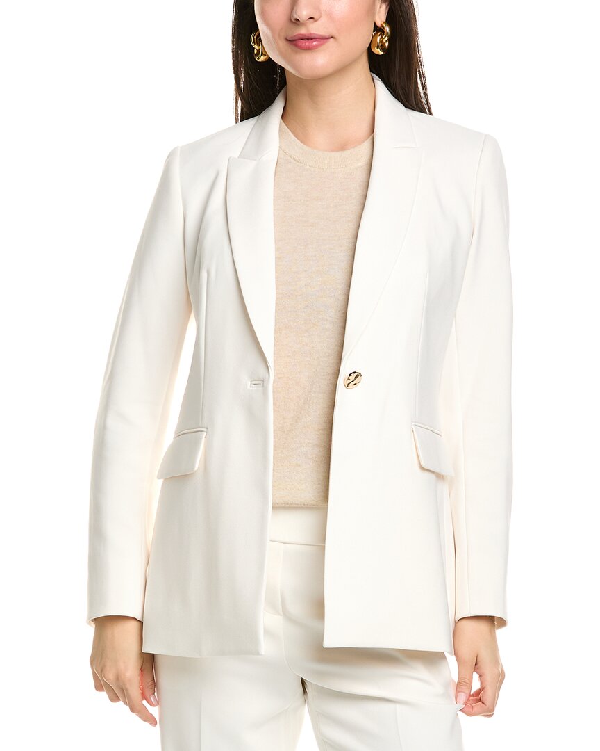 ANNE KLEIN ANNE KLEIN ONE-BUTTON PEAK LAPEL JACKET 