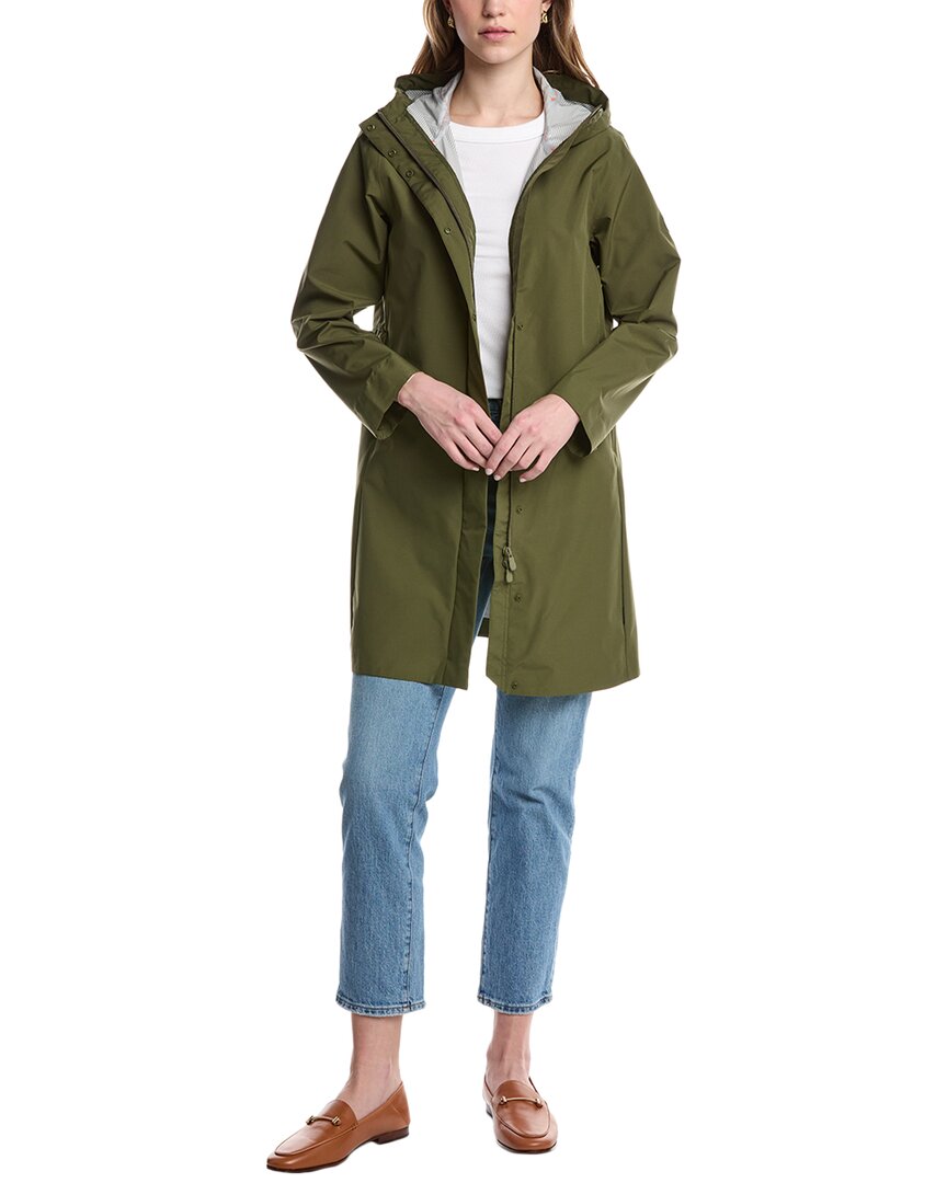 Save The Duck Long Rain Coat In Gray