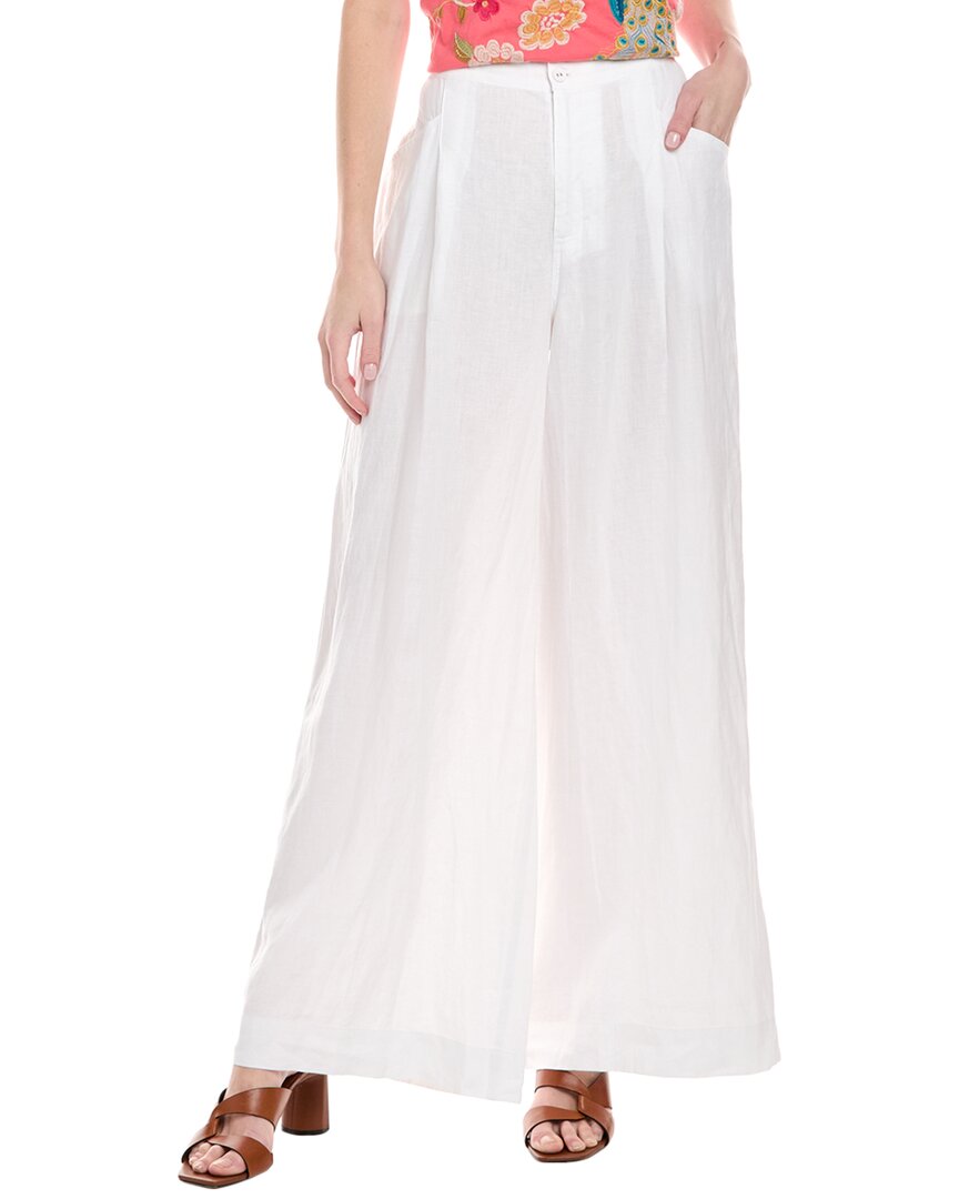Shop Johnny Was Acantha Wide Leg Linen Pant In White