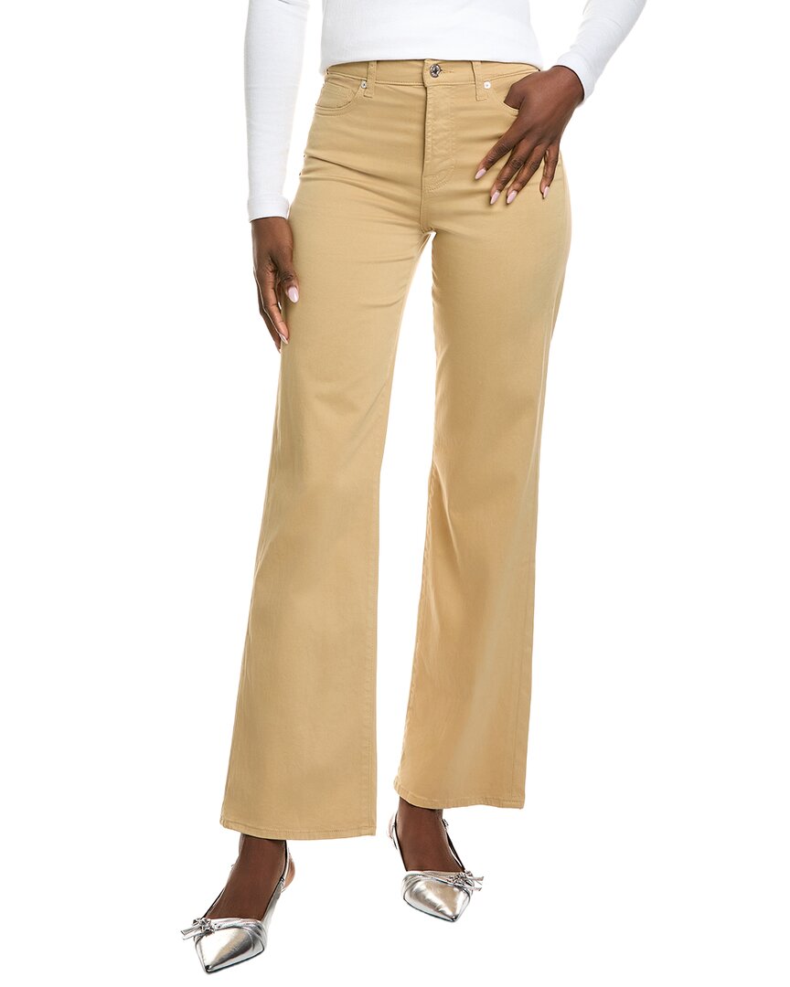 7 For All Mankind Alexa Sateen Beige Bootcut Jean In Orange