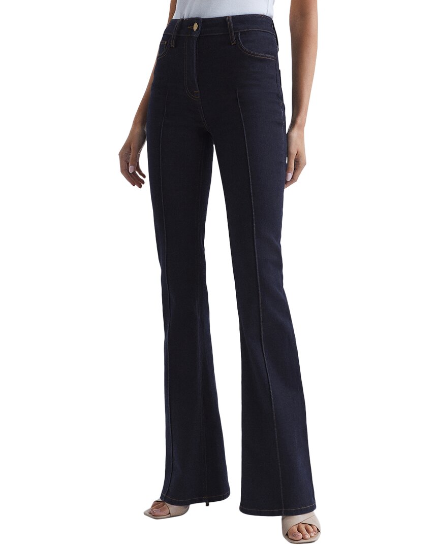 Reiss Beau Skinny Flared High-rise Stretch-denim Jeans