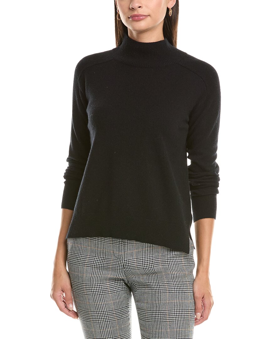 Incashmere Mock Neck Cashmere Sweater In Black