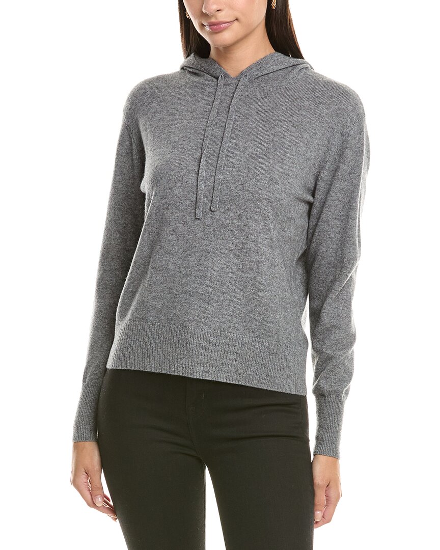 Incashmere Pullover Cashmere Hoodie In Gray