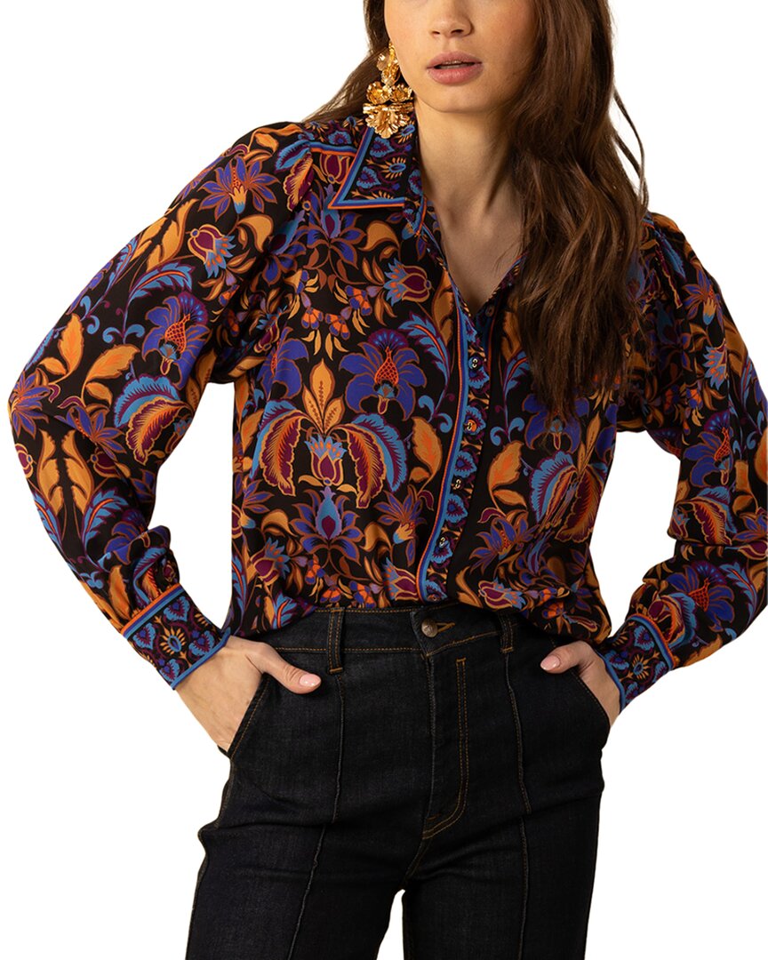 Hale Bob Paris Button Down Silk Shirt