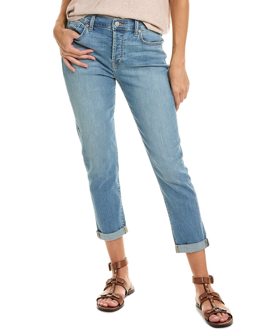 7 For All Mankind Dojo Tailorless Flare Leg Jeans In Blue