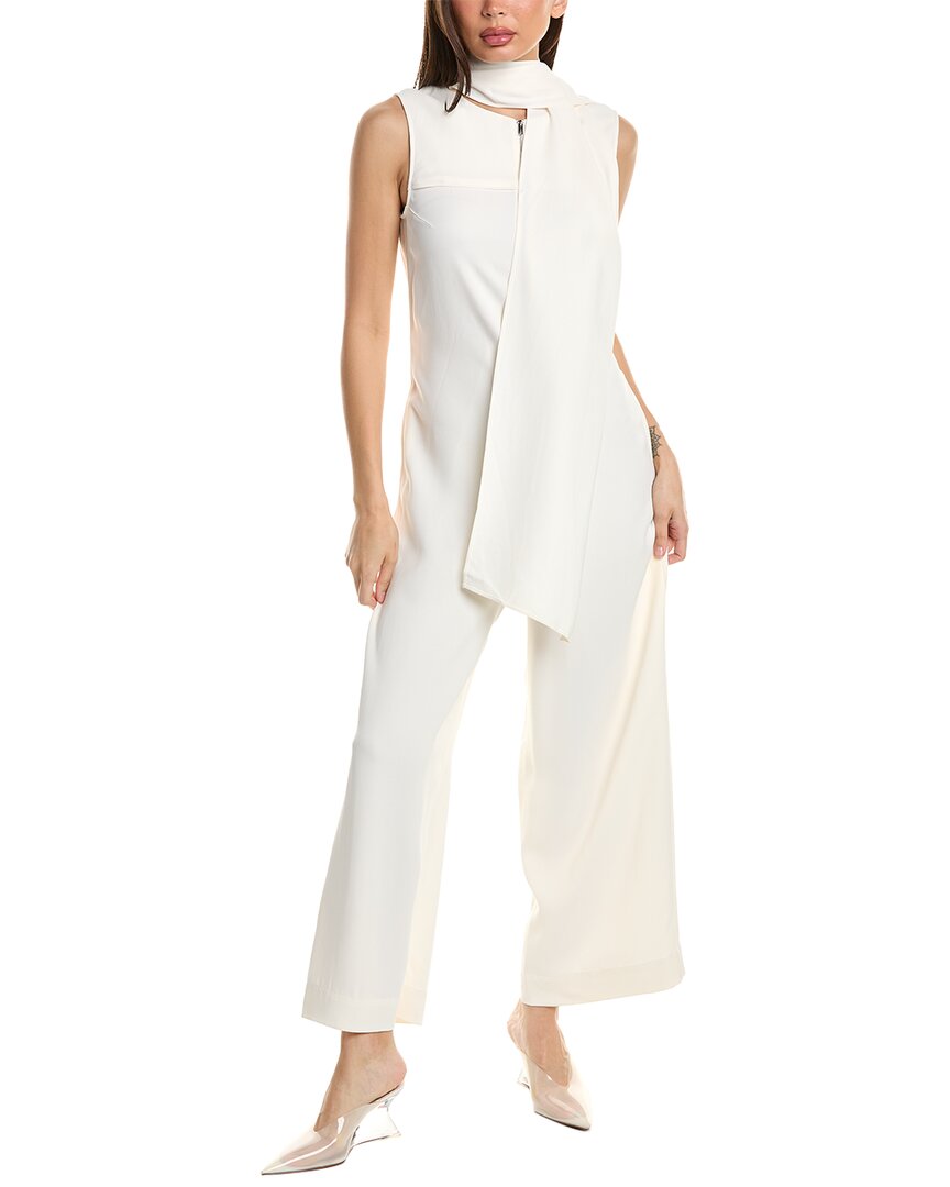 3.1 Phillip Lim Scarf Neck Jumpsuit In White