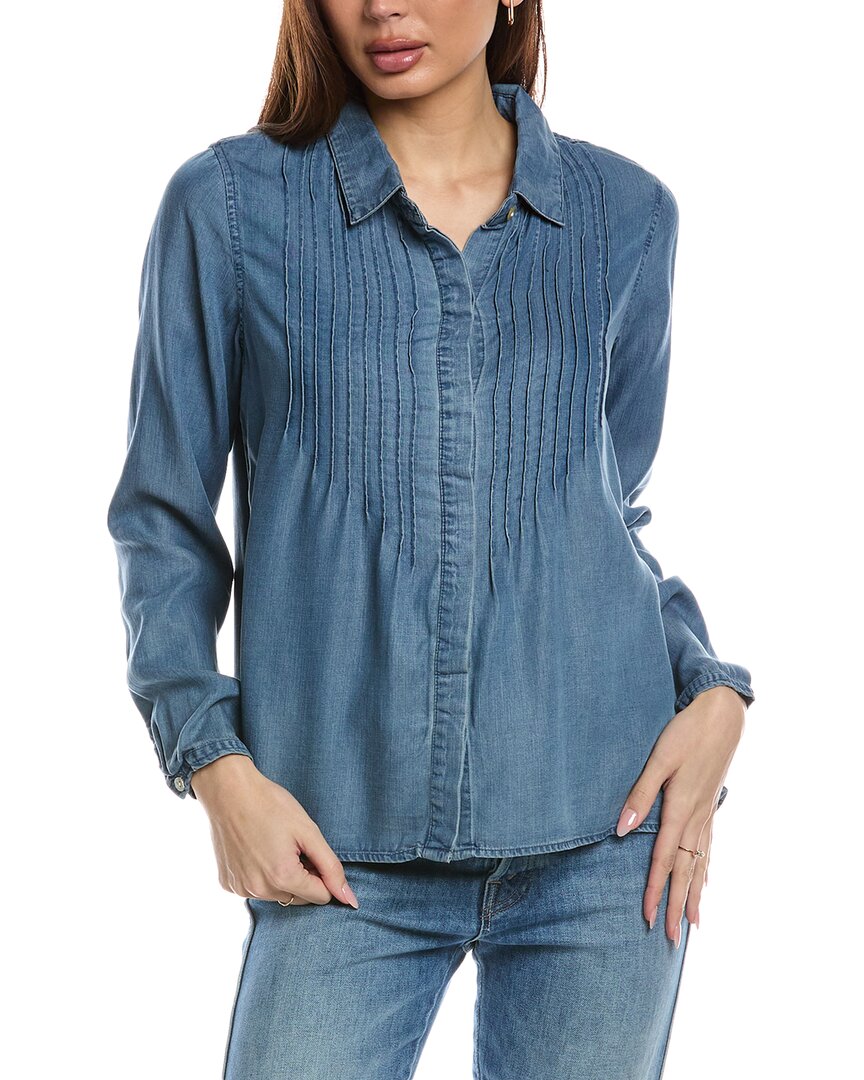 Lovestitch Pintuck Blouse In Blue