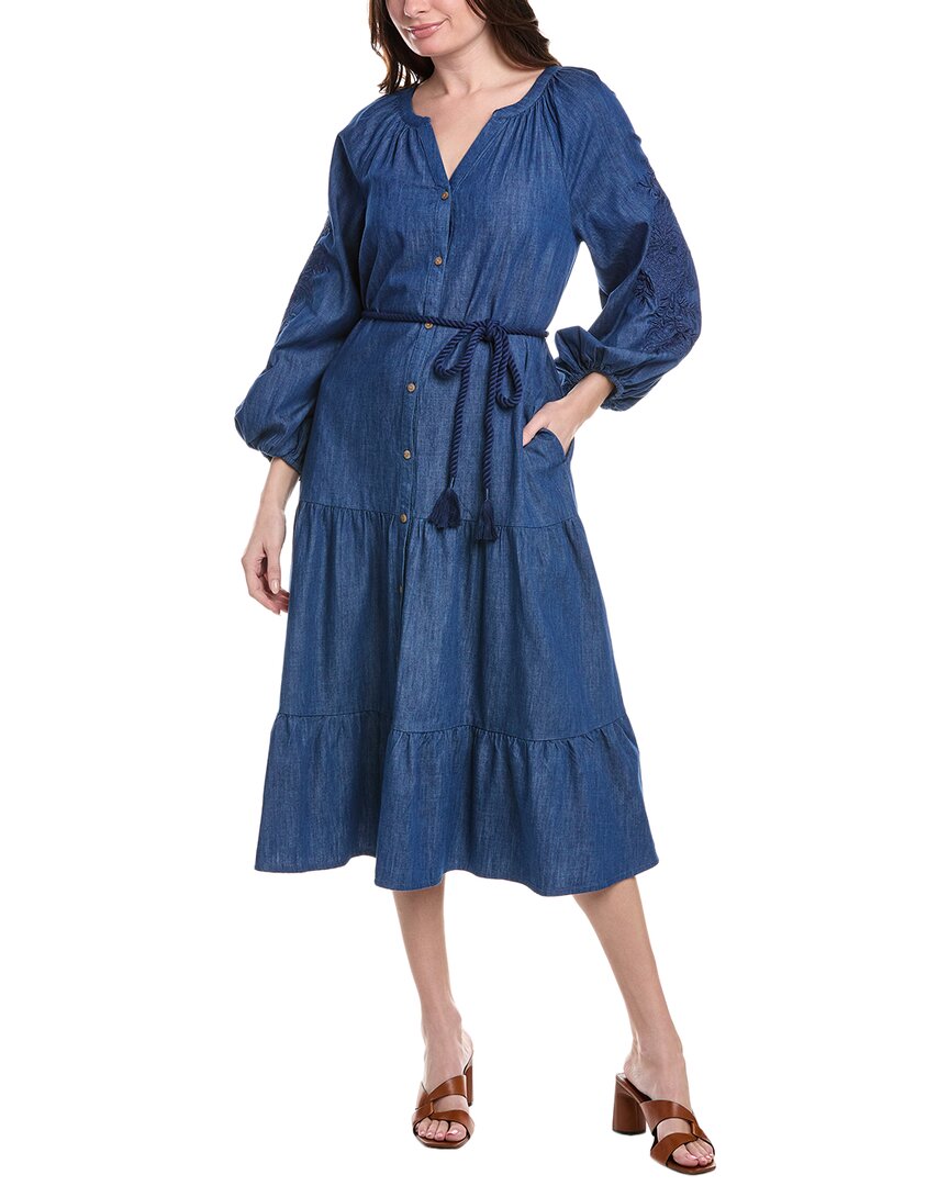 Tommy Bahama Indigo Cove Midi Dress In Blue