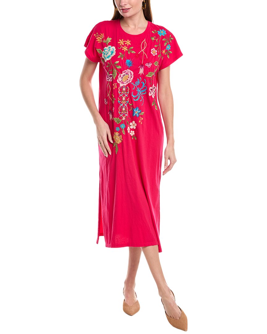 Johnny Was Sheri Relaxed Knit Dress In Pink