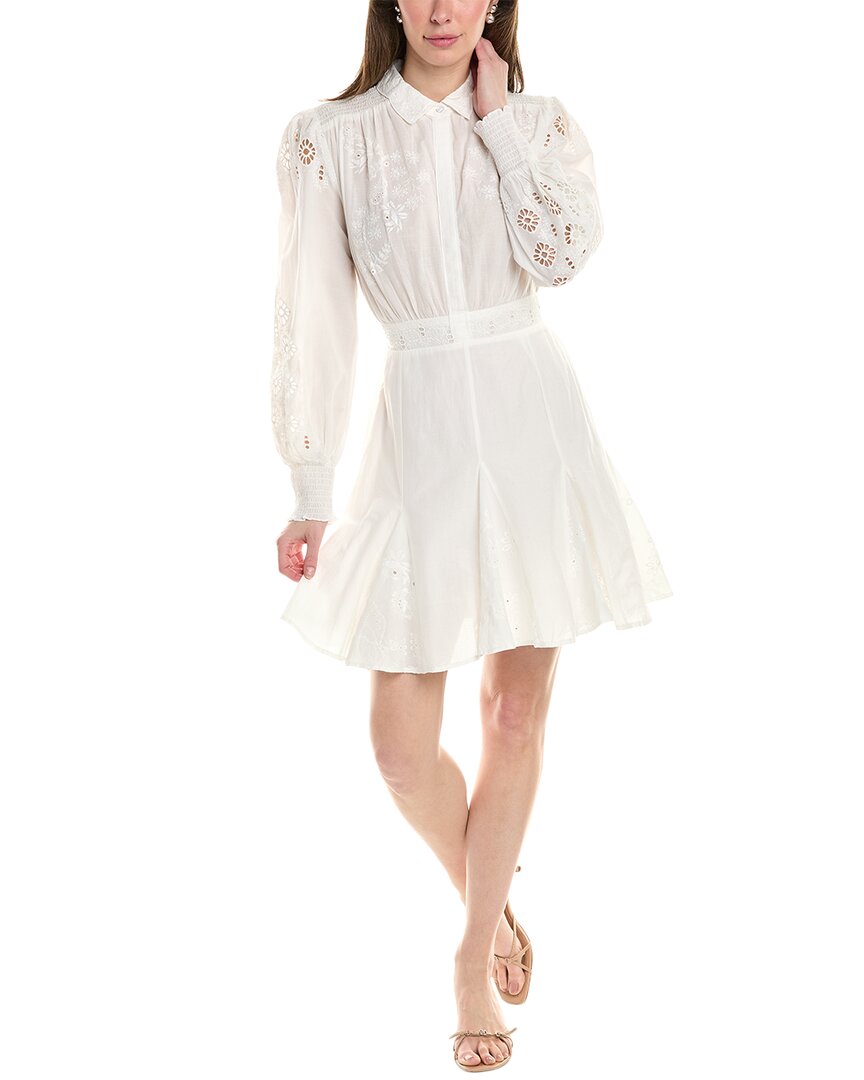 Allsaints Keeley Broderie Dress In White