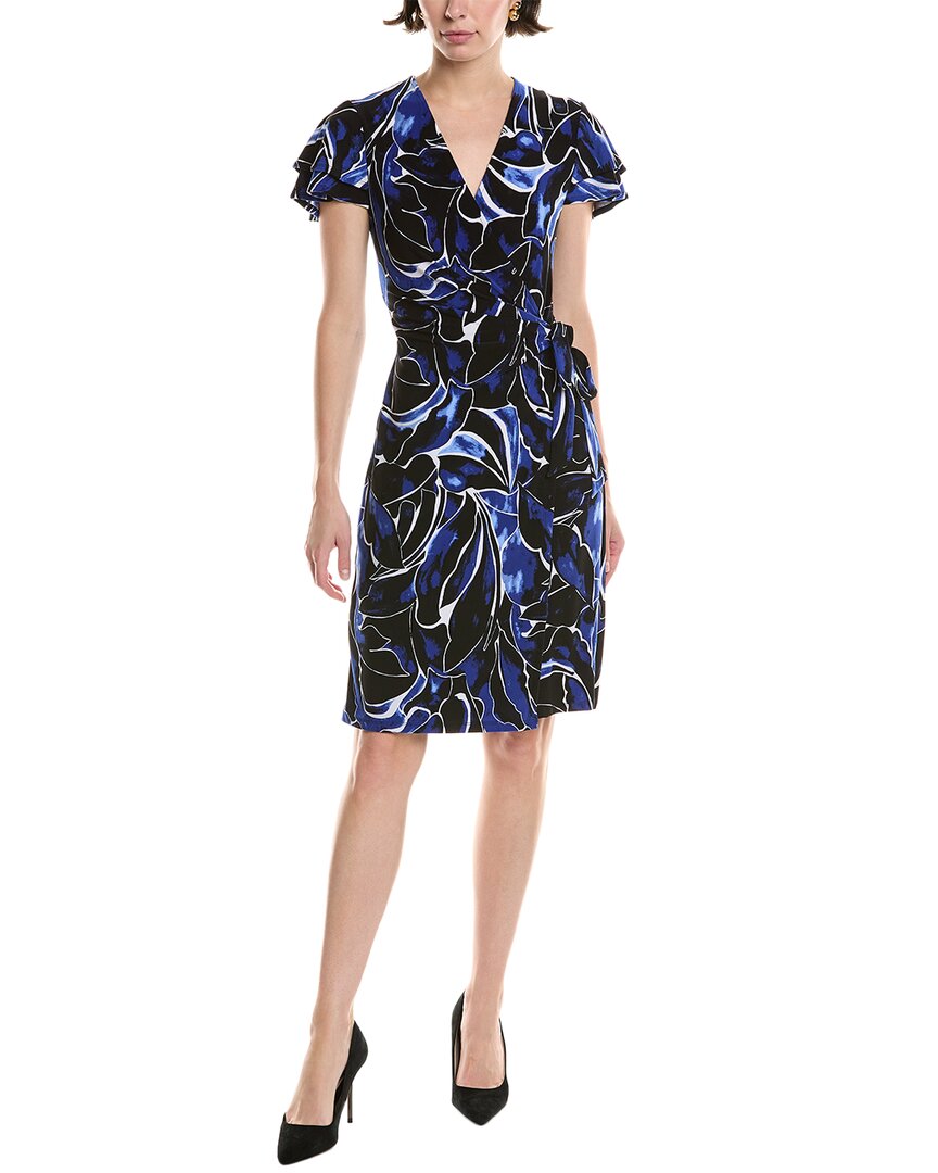 Anne Klein Flutter Faux Wrap Dress