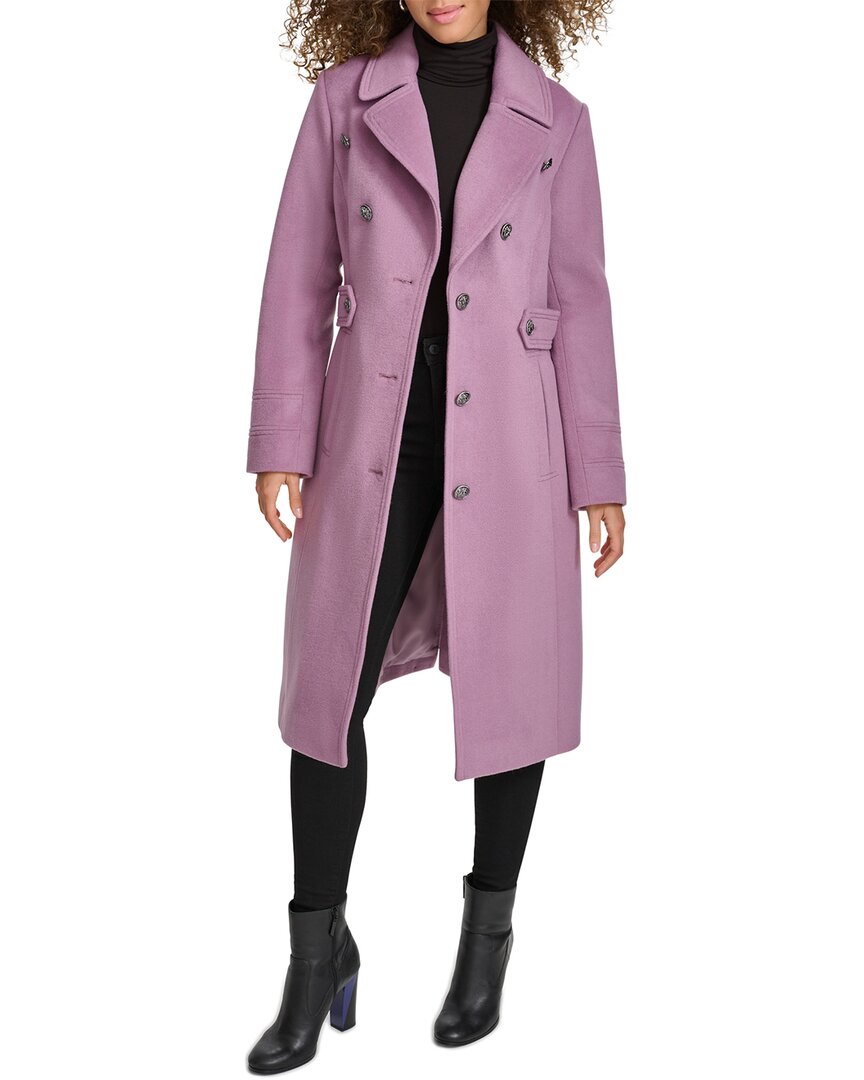 Kenneth Cole Women's Military Wool Blend Overcoat