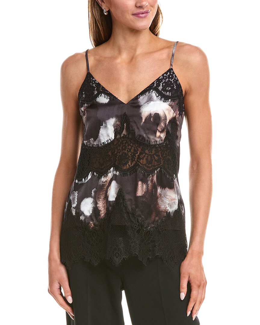 Allsaints Ophelia Mars Silk-blend Top In Black