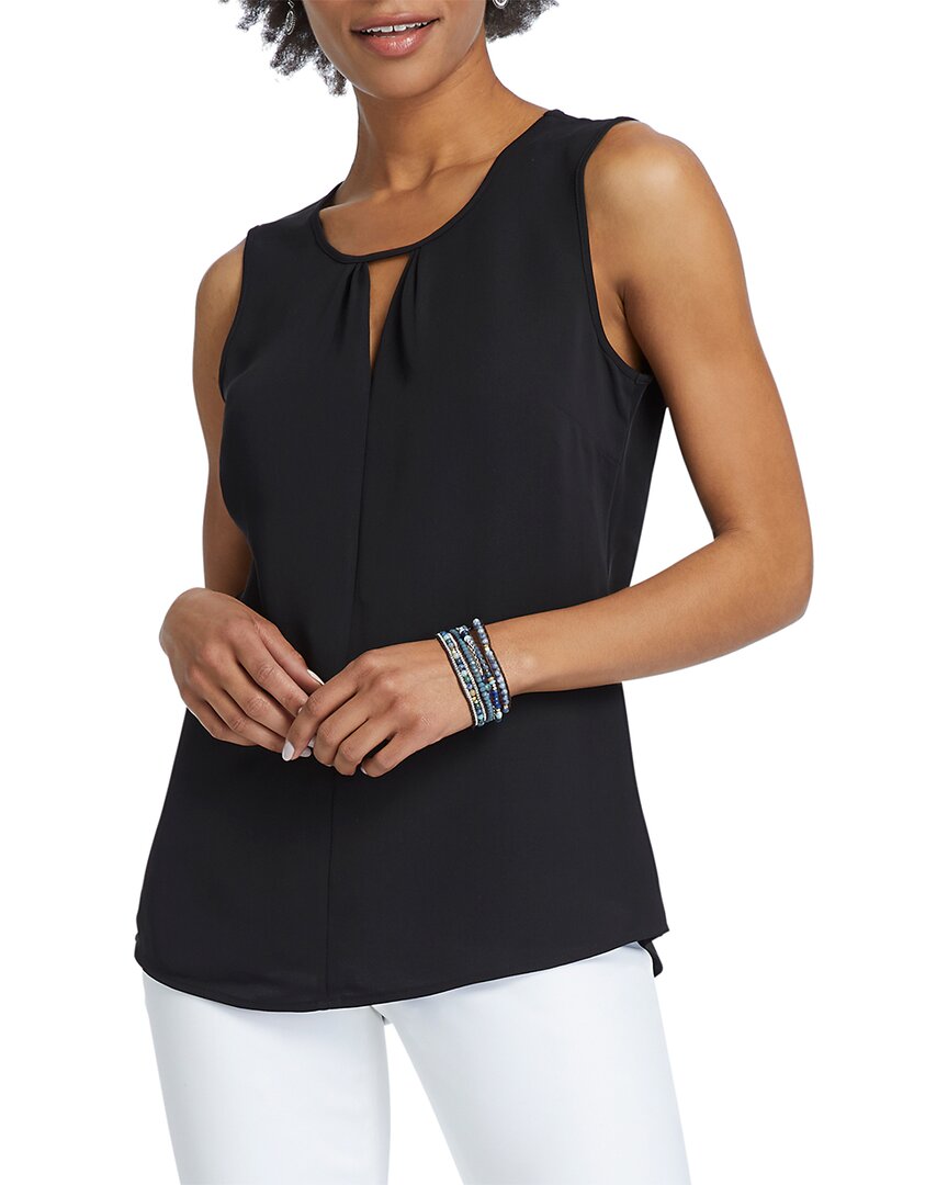 Nic + Zoe Nic+zoe Petite Easy Keyhole Top In Black