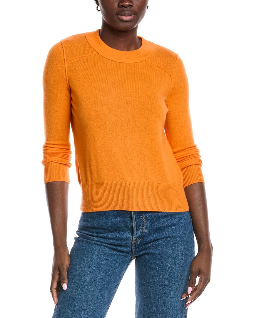 Autumn Cashmere Cropped Cashmere Sweater In Orange