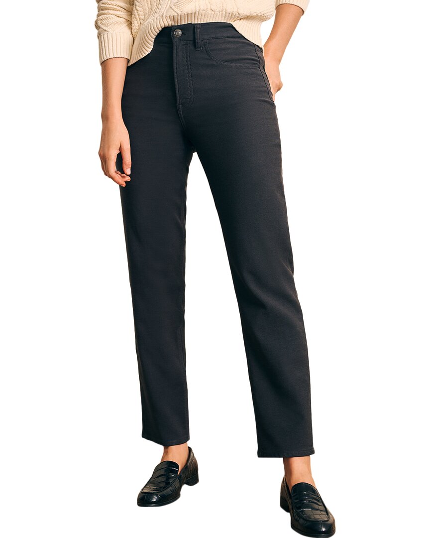 Faherty Stretch Terry Patch Pocket Pants In Black