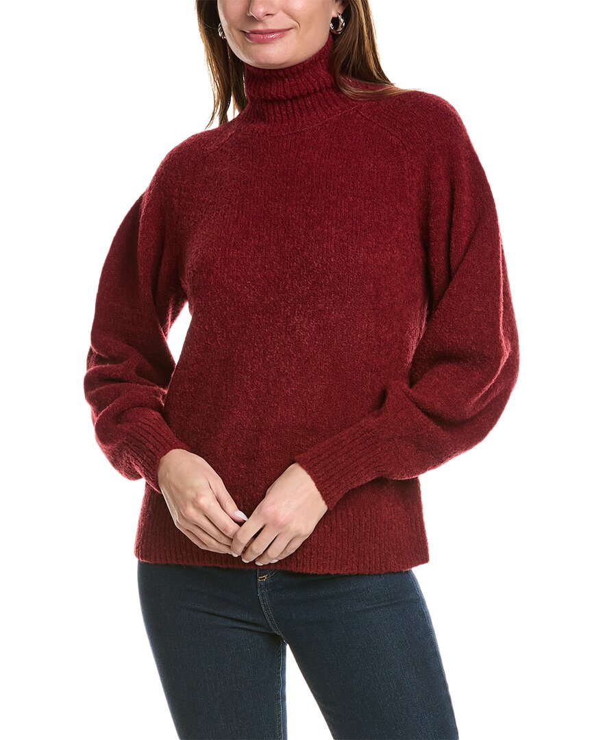 Shop Lafayette 148 New York Raglan Wool-blend Sweater In Brown