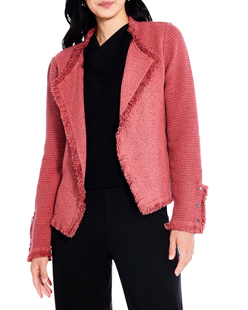 Nic + Zoe Fringe Mix Knit Jacket