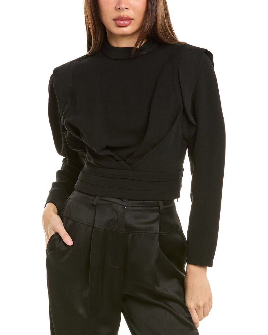 Iro Joana Wool-blend Top In Black