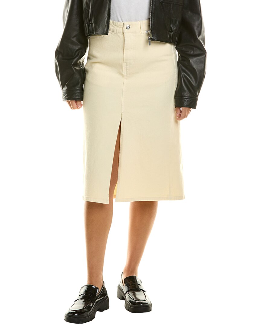 Proenza Schouler White Label Denim Midi Skirt In White