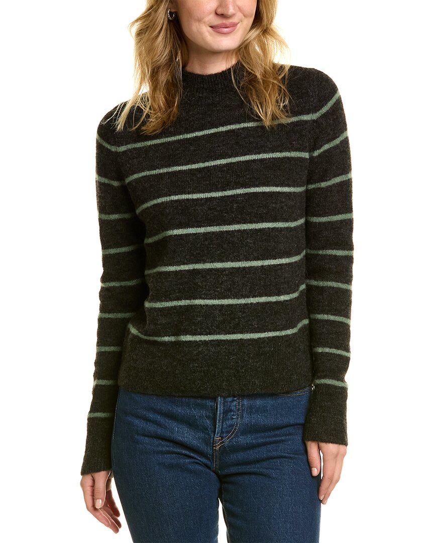 Shop Vince Brushed Wide Stripe Alpaca & Wool-blend Sweater