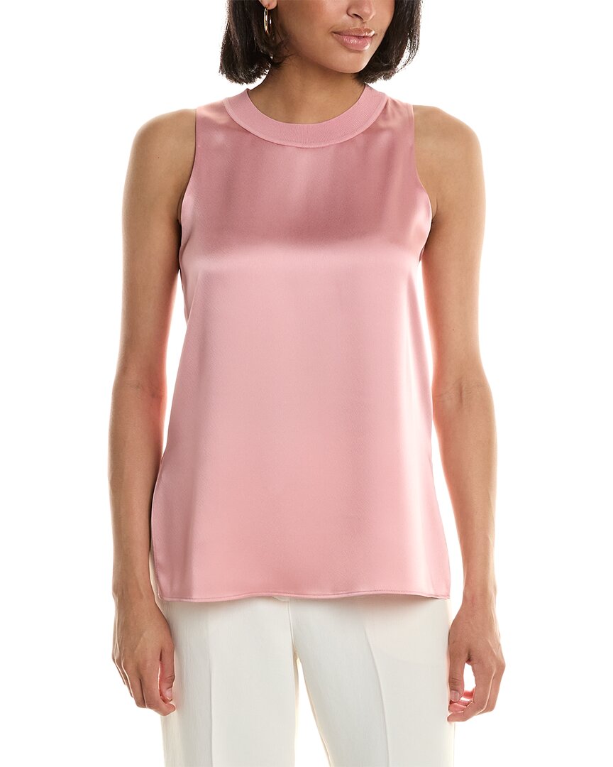 Shop Vince Satin Tank In Pink