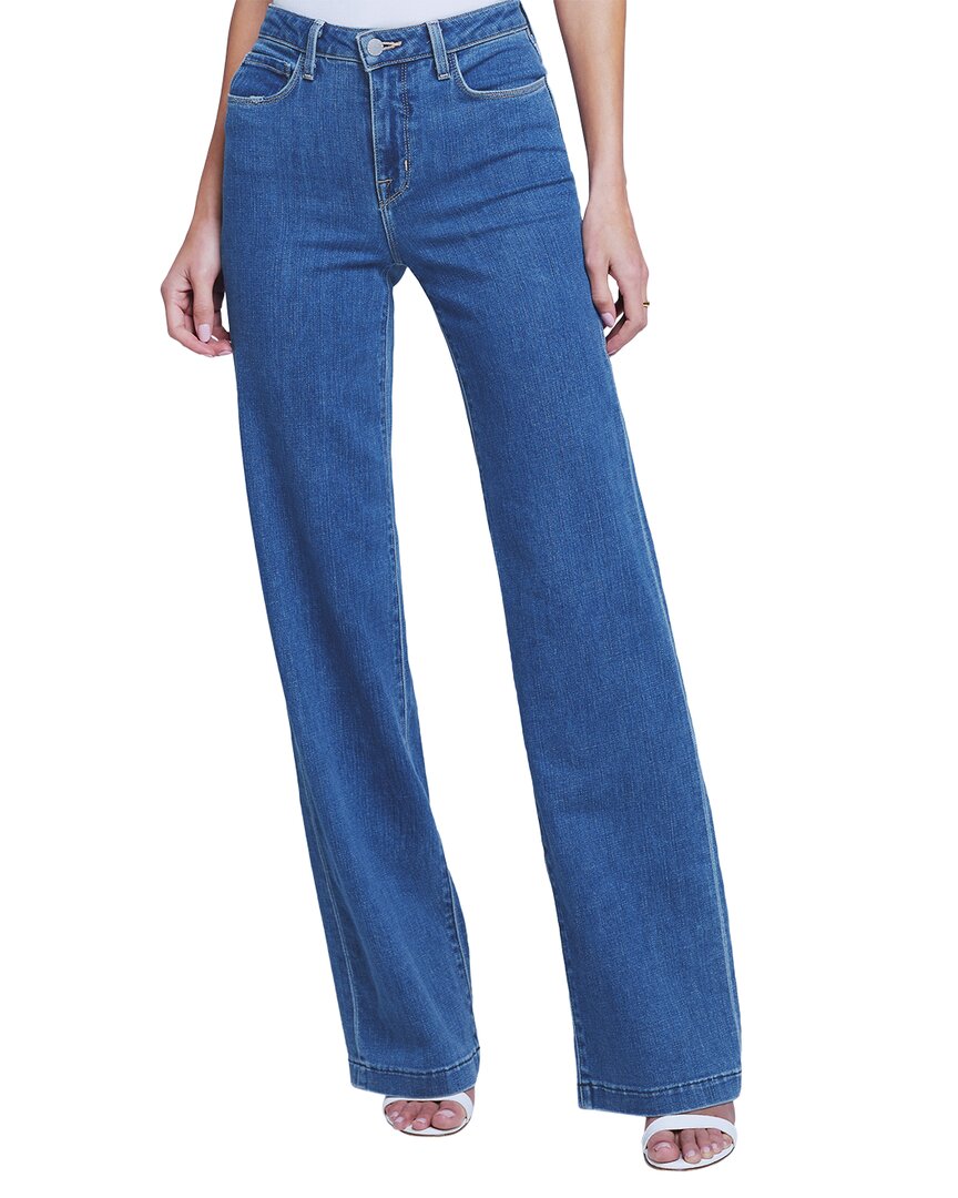 L Agence L'agence Clayton High-rise Wide Leg Jean In Blue
