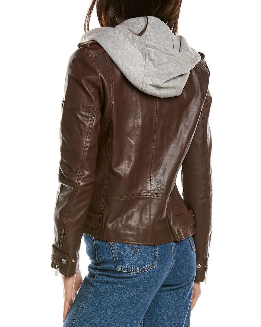 Lamarque 2washed Leather Biker Jacket In Brown ModeSens