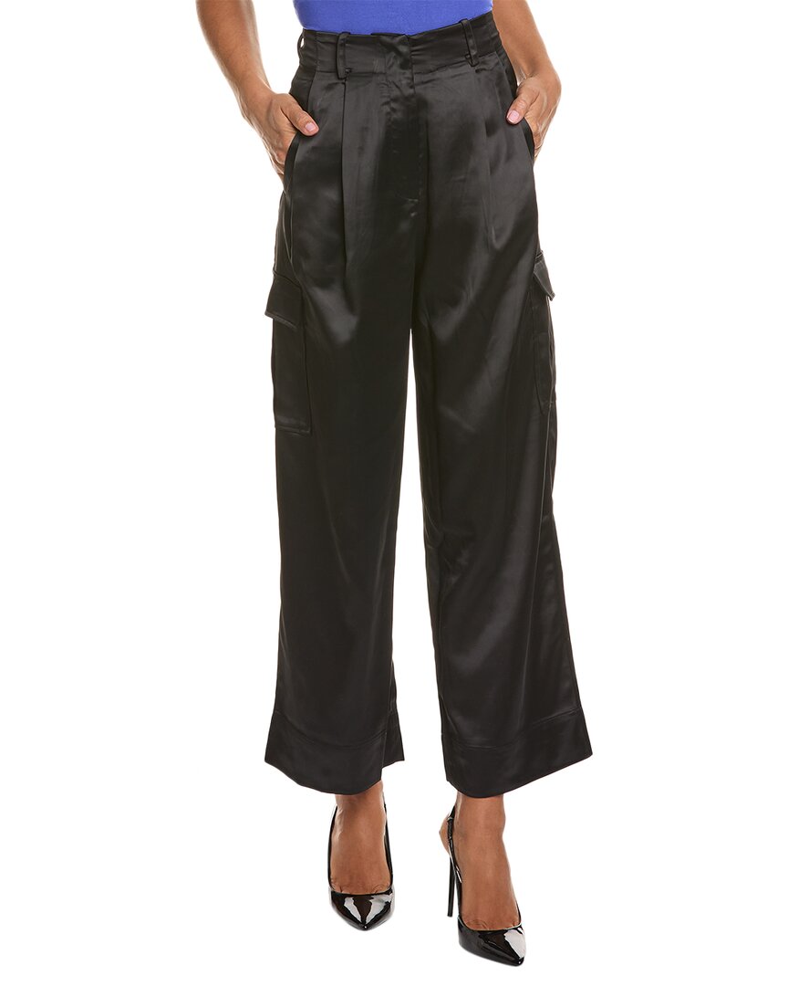 Shop Gracia Cargo Slack Pant In Black