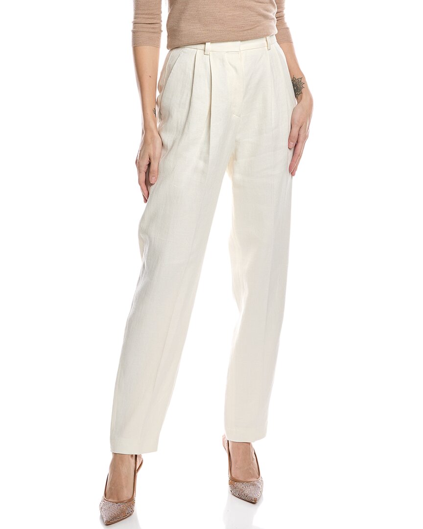 Hugo Boss Tapiah Belted Ankle Pants In White