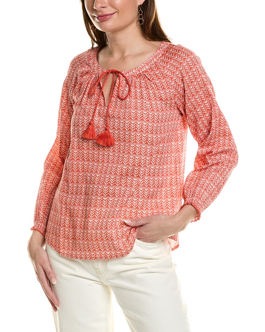 Shop Beach To Bistro By Sigrid Olsen Beach To Bistro Anya Blouse In Red