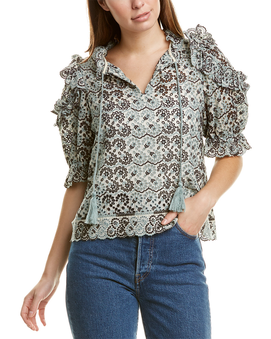 Image of Sea Aurelia Eyelet Top